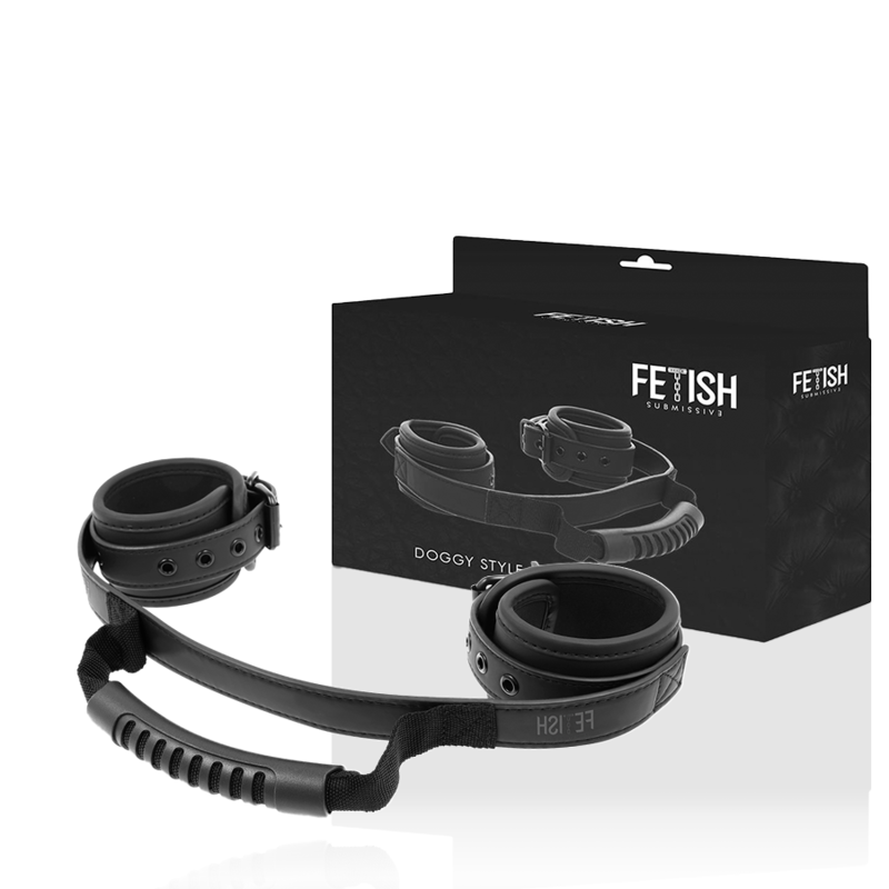 FETISH SUBMISSIVE - MENOTTES DOUBLURE NOPRÈNE AVEC POIGNÉE FETISH SUBMISSIVE - MENOTTES DOUBLURE NOPRÈNE AVEC POIGNÉE