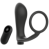 Anneau Pénis Télécommande – Plug Anal Noir Rechargeable