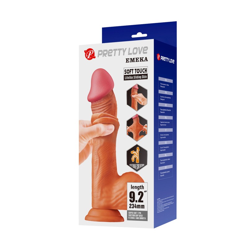 Gode ventouse réaliste à squelette 23,4 cm