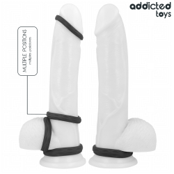 ADDICTED TOYS - ENSEMBLE DANNEAUX PÉNIS TEXTURÉS, 4 TAILLES