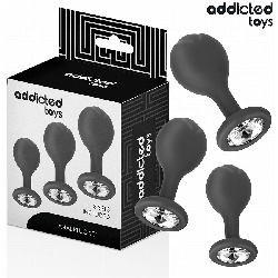 ADDICTED TOYS - LOT DE 3 PLUG ANAL AVEC BIJOU