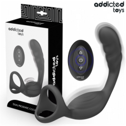 ANNEAU PÉNIS PROSTATIQUE DOUBLE AVEC TÉLÉCOMMANDE