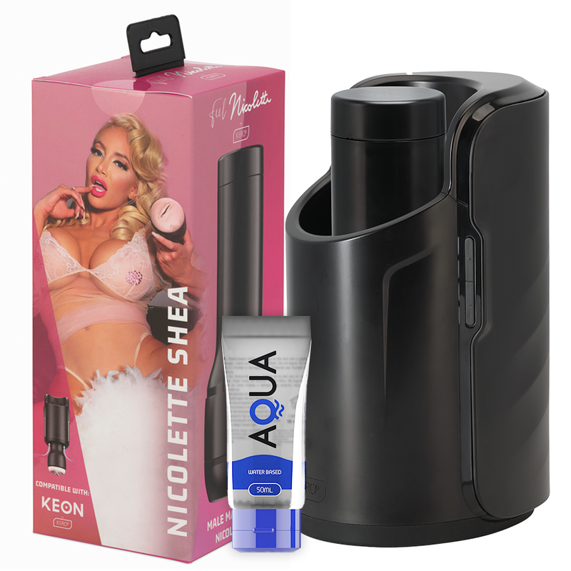 KIIROO - KEON + FEEL NICOLETTE SHEA STROKER + LUBRIFIANT DE QUALITÉ AQUA 50 ML KIIROO - KEON + FEEL NICOLETTE SHEA STROKER + LUBRIFIANT DE QUALITÉ AQUA 50 ML