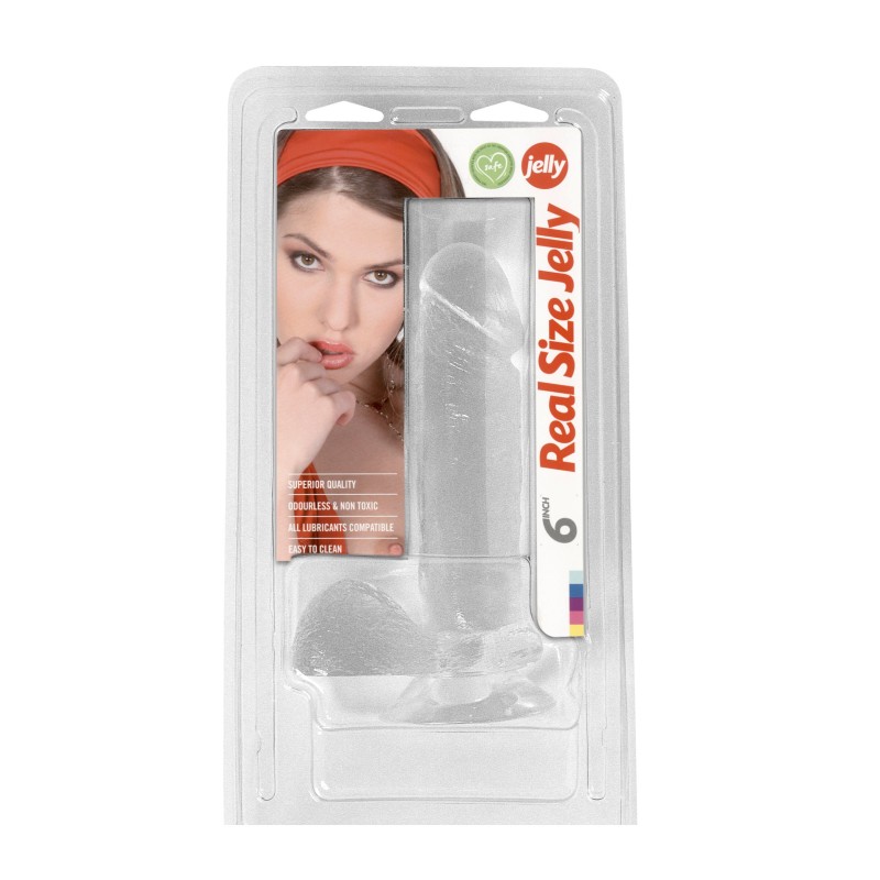 Real Size Jelly 6 inch, gode ventouse réaliste jelly