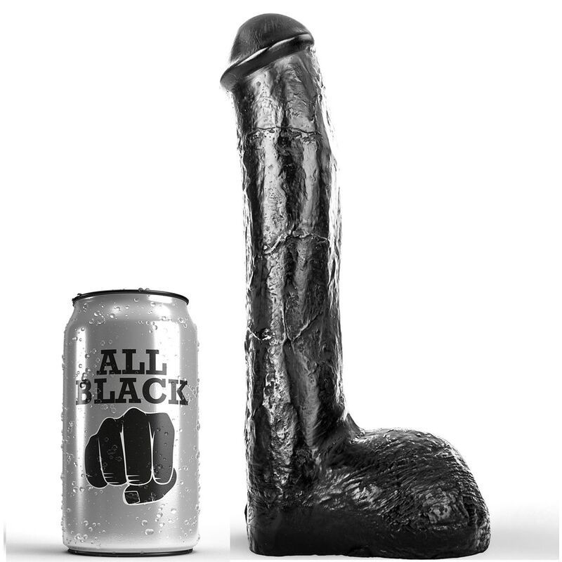 Pénis Anal 23 cm - Noir - Texture Ultra-Réaliste