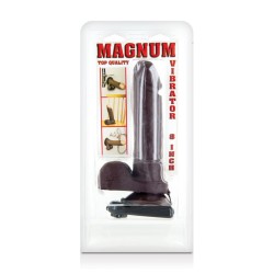 Magnum Vibrator 8 inch, gode ventouse réaliste vibrant noir