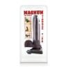 Magnum Vibrator 8 inch, gode ventouse réaliste vibrant noir