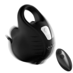 ANNEAU VIBRATEUR À VENTOUSES TÉLÉCOMMANDE NOIR