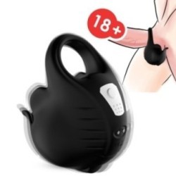ANNEAU VIBRATEUR VENTOUSES NOIR