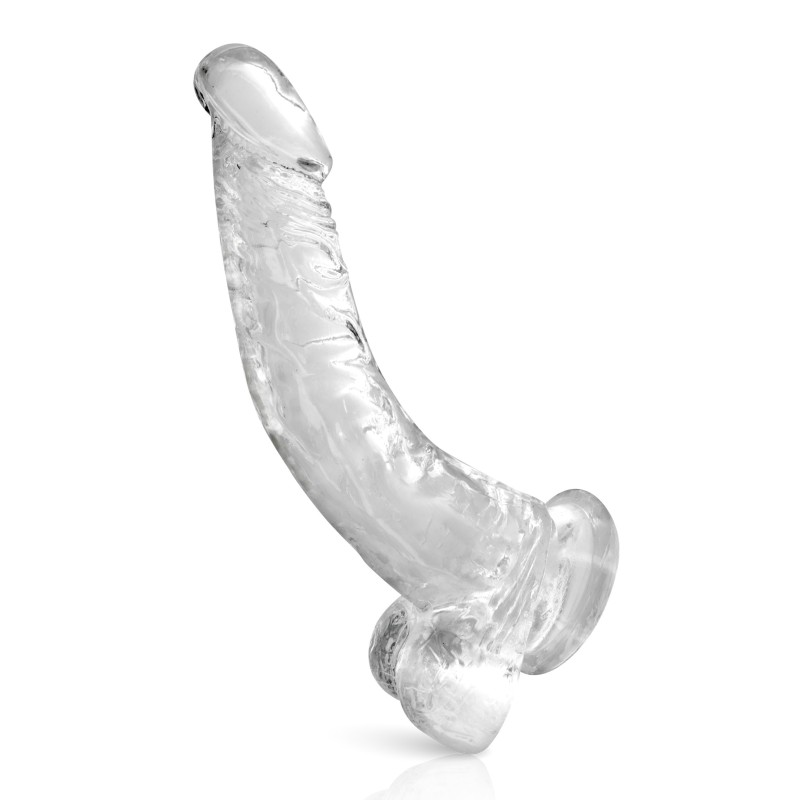 Pure Jelly, gode ventouse courbe réaliste 22cm