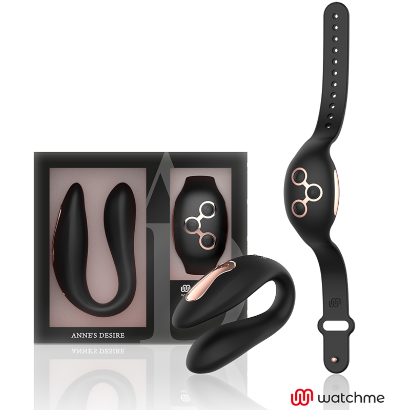 VIBROMASSEUR DUAL PLEASURE TECNOLOG A WATCHME NOIR/OR