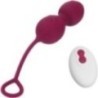 HALTÈRE VAGINALE VIBRATION TÉLÉCOMMANDE 10 VIBRATIONS ROUGE FONCÉ