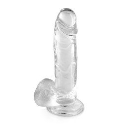 Pure Jelly, gode ventouse réaliste avec testicules 20cm