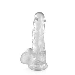 Pure Jelly, gode ventouse réaliste avec testicules 17,5cm