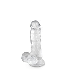 Pure Jelly, gode ventouse réaliste avec testicules 15,3cm