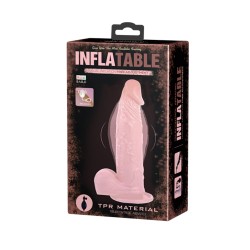 Inflatable, gode ventouse réaliste gonflable 19cm