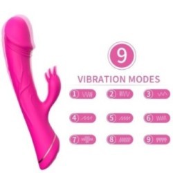 GODE VIBRATEUR LAPIN SILICONE FUCHSIA