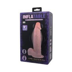 Inflatable vibrant, gode ventouse réaliste gonflable 19cm