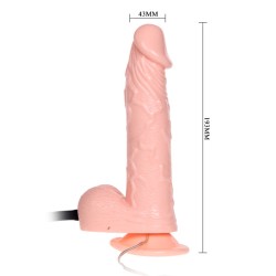 Inflatable vibrant, gode ventouse réaliste gonflable 19cm
