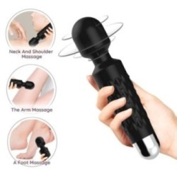 MASSEUR ET VIBRATEUR POSTMAN TÊTE SUPER FLEXIBLE NOIR
