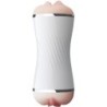 MASTURBATEUR DOUBLE VAGIN ET BOUCHE BLANC