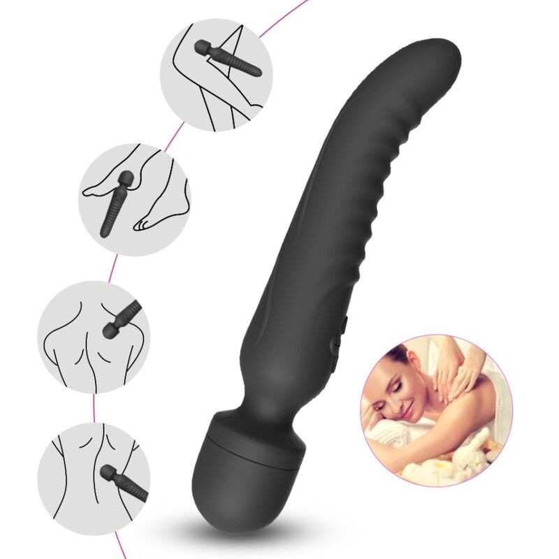 MISSION MASSAGER & VIBRATEUR EFFET CHALEUR NOIR MISSION MASSAGER & VIBRATEUR EFFET CHALEUR NOIR