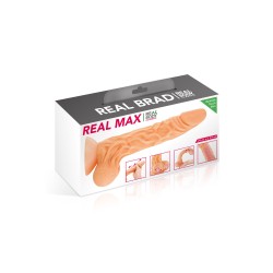 Real Max, gode ventouse réaliste avec prépuce, 22cm
