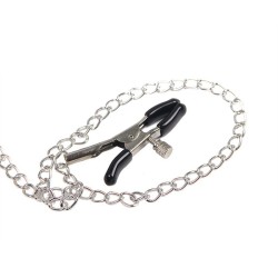 953720 PINCES À SEINS EN CUIR BONDAGE NOIRES