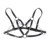 953713 CEINTURE PUNK BONDAGE BOUCLE MÉTAL NOIRE