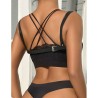953713 CEINTURE PUNK BONDAGE BOUCLE MÉTAL NOIRE