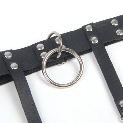 JARRETELLE PUNK EN CUIR AJUSTABLE