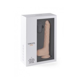 Virgite R14, gode ventouse réaliste va-et-vient, 25cm