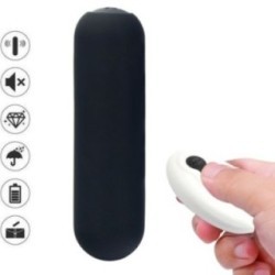 SPLASH JOIE VIBRATEUR BULLET TÉLÉCOMMANDE EN SILICONE 10 VIBRATIONS 75 X 19 CM NOIR