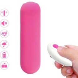 SPLASH JOIE VIBRATEUR BULLET TÉLÉCOMMANDE EN SILICONE 10 VIBRATIONS 75 X 19 CM ROSE