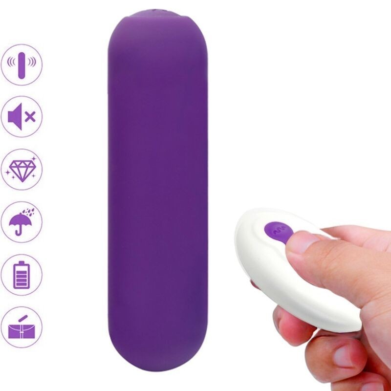 SPLASH JOIE VIBRATEUR BULLET TÉLÉCOMMANDE EN SILICONE 10 VIBRATIONS 75 X 19 CM VIOLET