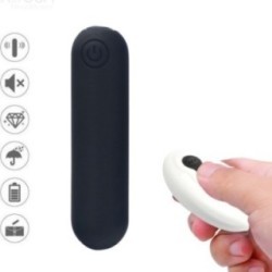 SPLASH JOLINE VIBRATEUR BULLET TÉLÉCOMMANDE EN SILICONE 10 VIBRATIONS 65 X 15 CM NOIR