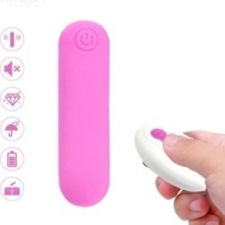 SPLASH JOLINE VIBRATEUR BULLET TÉLÉCOMMANDE EN SILICONE 10 VIBRATIONS 65 X 15 CM ROSE