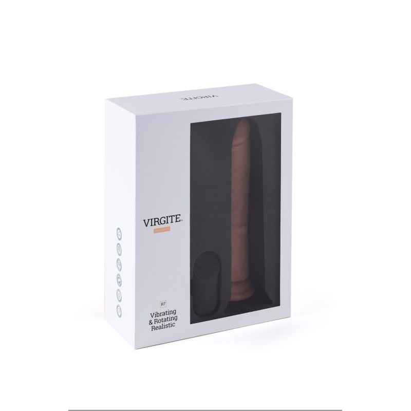 Virgite R7, gode ventouse réaliste rotatif 21cm