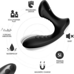 STORM VIBRATEUR ANAL PROSTATE & PLUG TÉLÉCOMMANDE NOIR