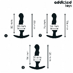 LOT DE 3 PLUG ANAL MODÈLE 1