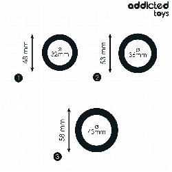 ADDICTED TOYS - LOT DE ANNEAUX EN SILICONE MODÈLE 1