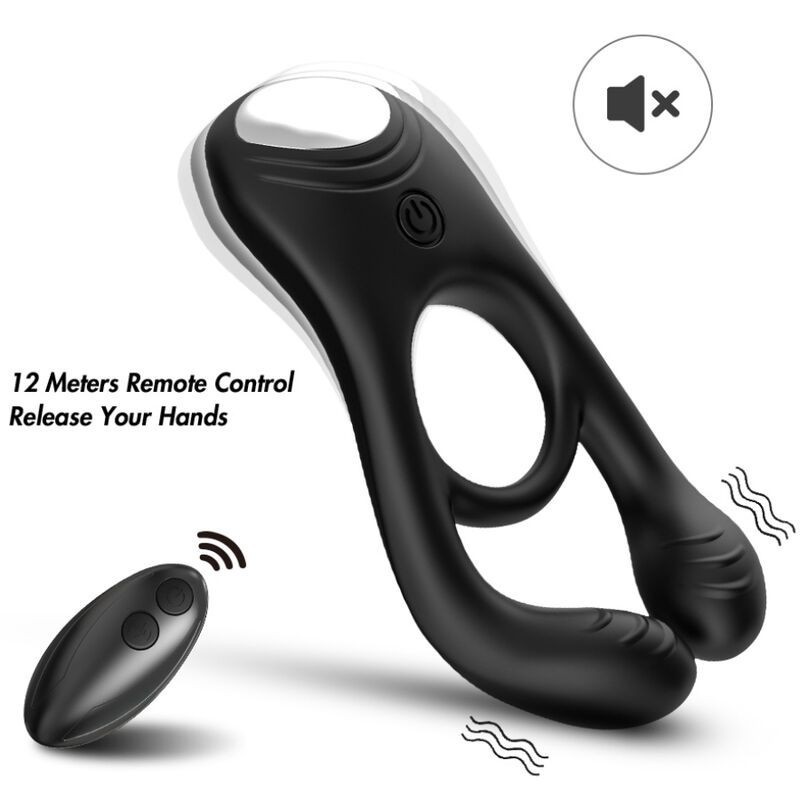 VEYRON DOUBLE VIBRATEUR ANNEAU JOUET POUR COUPLES TÉLÉCOMMANDE NOIR VEYRON DOUBLE VIBRATEUR ANNEAU JOUET POUR COUPLES TÉLÉCOMMANDE NOIR
