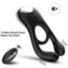 VEYRON DOUBLE VIBRATEUR ANNEAU JOUET POUR COUPLES TÉLÉCOMMANDE NOIR
