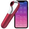 VIBRATEUR ET ASPIRATION DUAL LOVE AVEC AIR PULSÉ ROUGE