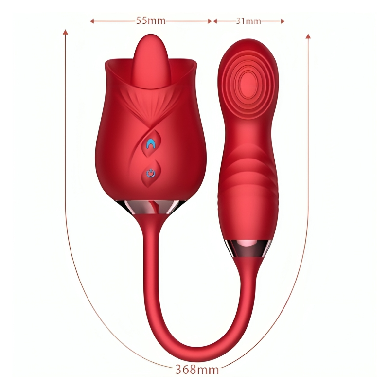 VIBRATEUR DE FLEUR DELIGHT & BUMPING AVEC LANGUE ROUGE