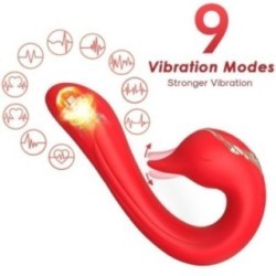 VIBRATEUR DELFIN MULTIPOSITION & EFFET CHALEUR ROUGE