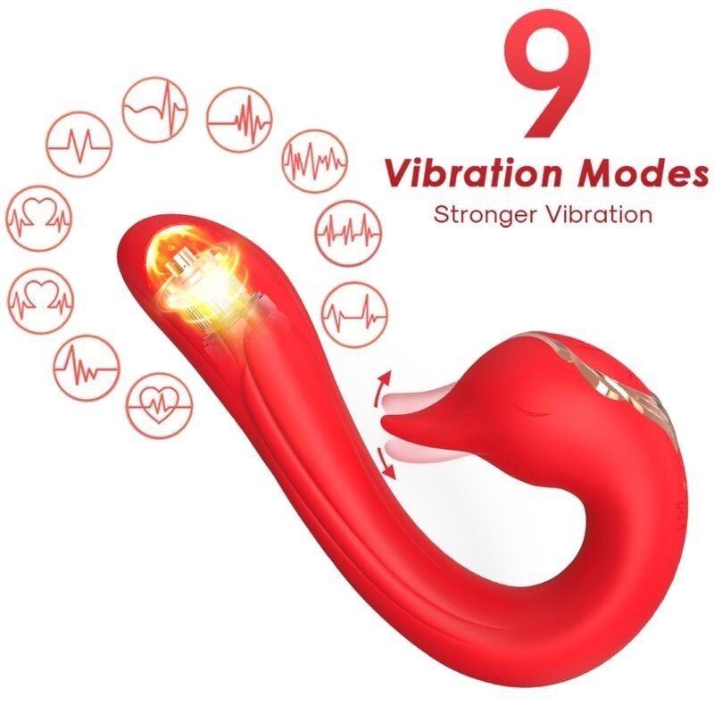 VIBRATEUR DELFIN MULTIPOSITION & EFFET CHALEUR ROUGE