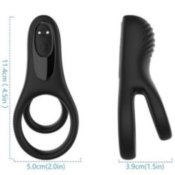 VIBRATEUR DOUBLE ANNEAU NOIR