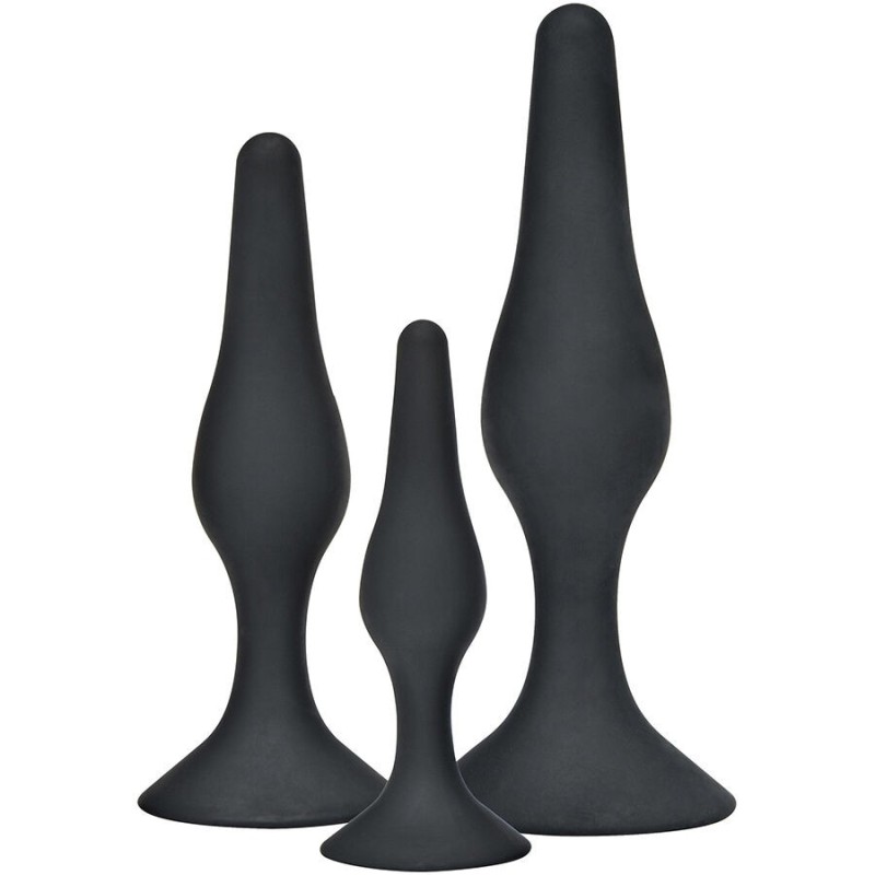 Plug anal CURVY COMPANIONS 3 pièces Noir
