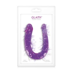 Glamy, double dong flexible vaginal et anal violet 29,5cm